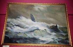 7617-MUHTEŞEM GÜZELLİKDE ÜNLÜ RUS RESSAM AİVAZOVSKİ 'NİN 1889 YILINDA YAPTIĞI RESMİN AYNİSİ TUAL ÜZERİNE YAĞLI BOYA TABLO