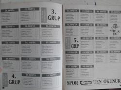 Hürriyet Gazetesi - 1997-1998 Türkiye Ligleri Fikstürü - 1. Lig İlk Yarı Fikstürü - 1. Lig İkinci Yarı Fikstürü - Değişen Futbol Kuralları - 2. Lig İlk Yarı Fikstürü - 1. Grup, 2. Grup, 3. Grup, 4.Grup ve 5. Grup - 3. Lig İlk Yarı Fikstürü - 8 Gruplu Puan Durumu fotoğraf ve haberi - Tam Takım Dergi