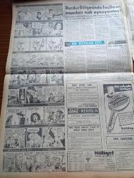 Milliyet Gazetesi - 22 Şubat 1961 - Kurucu Meclis Dün 11 Bütçeyi Kabul Etti - Adnan Menderes Suzan Sözen'le Münasebetleri Hakkında Suallleri Cevaplandırıyor Fotoğraf - Kızılderili Prenses Süreyya - Hükümet Gericilere İhtar Etti - Çetin Altan Köşe Yazısı - İstanbul Ankara Teknik Üniversite Radyosu Programı - Yassıada Duruşmalarına Ait Film Tamamlandı - Aşılanmamış Köpeklerin Sahipleri Ceza Görecek - Ramazan Köşesi - Abdülcanbaz'ın Maceraları Çizgi Roman Çizen Turhan Selçuk - Burdur Bölgesinde Taş Devri İnsanları Aşık Oynuyormuş - Bir Rüzgar Esti Yazan Daniel Gray Yazı Dizisi - Cici Can Çizen Bedri - Maruf Bey Çizen Martin - Johnny Hazard Çizen Frank Robbins - Tombik Çizen Trog - Galatasaray Voleybol Turnuvasına Katılamıyor - Galatasaray İzmir'de Merakla Bekleniyor - Fenerbahçe Reisi Hasan Kamil Sporel - Basın Kupası Boks Maçları Bu Akşam - Eskrim Ajanı Rıza Erseven - Amerika Hava Kuvvetleri Basketbol Şampiyonası - 12 Avrupa Futbol Takımı Arjantin'de Oynayacak - İzmirspor