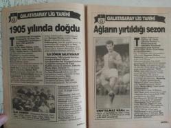 Sabah Gazetesi Galatasaray Aslanlar Aslanı 34 Yıllık Lig Tarihi - Şampiyon Galatasaray - Bir altın sayfadır CimBom'un tarihi - 1905 yılında doğdu - Ağların yırtıldığı sezon - Gövde gösterisi başlıyor - Şampiyonluk güzel şey - Şampiyonluğa alıştılar - Son hafta düğümü - Beşiktaş'ı devirdiler ama - Kral veda ediyor - Muhteşem jübile - Altın yıllar başlıyor - Brian Birch damgasını vurdu - Üçüncü şampiyonluk - Zor yıllar başlıyor - 14 yıllık hasret bitiyor - Şampiyonluk güzel şey - Avrupa duy sesimizi - Süper gol kralları - Mustafa Denizli ekolü - Feldkamp ne yapacak? - İmkansız transfer - Kaledeki güven: Nihat - Berlin Panteri Turgay - Beyfendi kaptan - Sevimli dev Simo - Tek yumruk olduk - Sakatlanmayan Falko - Cim Bom'un yenileri - 18 yaşındaki dev - Galatasaray'ın Eski Yıllardaki Futbol Takımı Kadrosu Posteri fotoğraf ve haberi - Tam Takım Dergi