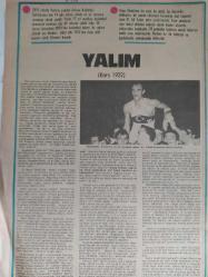 Milliyet Magazin Gazetesi - Yalım Posteri - 26x38cm boyutundadır - 1951 yılında Paris'te yapılan Avrupa Basketbol Şampiyonası'nda 19 ülke takımı içinde en iyi savunma oyuncusu seçildi -Gazete tam değildir sadece poster kısmıdır - Tek yaprak arkalı önlüdür