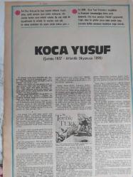 Milliyet Magazin Gazetesi - Koca Yusuf Posteri - 26x38cm boyutundadır - Kel Aliço Kırkpınar'da başa soyunan delikanlı Yusuf'a bir kaç saatlik güreşten sonra şunları söylüyordu - Gazete tam değildir sadece poster kısmıdır - Tek yaprak arkalı önlüdür