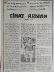 Milliyet Magazin Gazetesi - Cihat Arman Posteri - 26x38cm boyutundadır - 18 yaşında teslim aldığı Fenerbahçe ile milli takım kalesini 31 yaşında bile kimseye bırakmadı - Gazete tam değildir sadece poster kısmıdır - Tek yaprak arkalı önlüdür