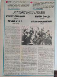 Milliyet Magazin Gazetesi - Atatürk'ün Süvarileri - Cevat Gürkan - Eyüp Öncü - Cevat Kula - Saim Polatkan Posteri - 26x38cm boyutundadır - İtalyan ve Alman binicilik ekibini geride bırakarak Mussolini Kupası'nı kazanıyordu - Gazete tam değildir sadece poster kısmıdır - Tek yaprak arkalı önlüdür
