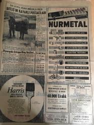 HÜRRİYET GAZETESİ 5 ŞUBAT 1967 YIL :19 SAYI :6743---İnönü 8 leri suçladı --İşkence yapan karı -koca ayrı hücrelere kondu ---Feyzioğlu İnönü ye bir kanadın taraftarı  olmayın dedi ---Nahide nin ailesi perişan durumda : Nahide nin  yetiştirme yurdundaki arkadaşları da üzüntü içinde --Kayıp 100 köylüden hiç bir  haber alınamadı --Çantasını  kapıp kaçtığı hanım meğer savcıymış ---Gözleri yaşlı baba ,kızını geri getirmek için  teşebbüse  geçti --Denizli yolunda ki trafik kazasında  3 ölü ,6 yaralı var ---Parklar ve tarihi eserler fenerlerle ışıklandırılacak ---Amerika da Mürettebatlı Uzay Uçuşları Bir Yıl Ertelendi --Bitlis in  kayaklı postacıları --Fenerbahçe -Göztepe --G.Birliği :1 Demirspor :1 --Vefa gol yağdırdı :5-0--Ank.Gücü :2 H.Tepe :1---Karşıyaka :1 Feriköy :0--Beşiktaş -Altınordu --PTT -Galatasaray --