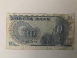Avrupa-Norveç-10 Kroner-1979 Yılı-Lekeli Lakin Temiz .ÇT-
