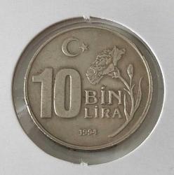 1994 ON 10 BİN LİRA DÜNYA SPOR VE OLİMPİK DÜŞÜNCE YILI DARPHANE PARASI ÇİLALTI 4Y2SS1 NADİR