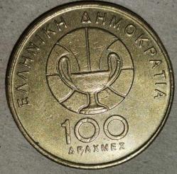 YUNANİSTAN  1998  100 DRAHMİ HATIRA  XIII Dünya Basketbol Şampiyonası Atina 1998