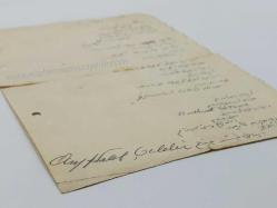 ASEF [ASAF] HALET ÇELEBİ (1907-1958) - Şairin kendi el yazısıyla yazdığı imzalı 