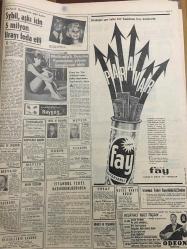 HÜRRİYET GAZETESİ 22 HAZİRAN 1965 YIL :18 SAYI :6157---Cezayir de Bin Bella Lehinde Nümayişler --Hükümetin petrol konusunda bir görüşü olmadığı açıklandı --Işık ,bugün Cezayir e gidiyor ---Bankadan ,adaşının 15 bin çekip ev satın aldı ---Yüksek mimar ,bir bankanın 47 şubesini 187 bin lira dolandırdı --İçimden sevmek geliyordu ,Ama  yalnız benim olacak bir erkeği sevmek ---7 Kadın 15 gün müddetle bir mağaraya kapatılacak---Ercan ,Yaşar ve Beykozlu Cemal Cevdet ,Nihat --4. Etabı Alman Günther kazandı --Sporcu Şeref Rozeti İhdas Edilecek --Fenerbahçe ve Galatasaray final hazırlığına başlıyor ---Yüzme havuzu var ,suyu yok --Toto da 13 kişi 13 maçı bildi --Cezayir ihtilalinden fotoğraflar --Taksim de ki  dükkanların inşasına yakında başlanacak --Büyükadalı Despina Yunanistan yüzme şampiyon oldu --