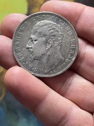 1894 BULGARİSTAN GÜMÜŞ 5 LEVA ÇİL ALTI KONDİSYONDA (NADİR)