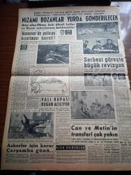 Milliyet Gazetesi - 10 Haziran 1961 - Milli Birlik Komitesi Üyesi Ve Ankara Kumandanı Cemal Madanoğlu İstifa Etti -  Kasım Gülek Meselesini Kurultay Halledecek CHP İl İdare Kurulu İstifasını Geri Aldı - Maslakta G.M.C. Uçuruma Yuvarlandı - Silahtarağa Elektrik Fabrikası Sabotaj Sanıklarından İkisi Tahliye Edildi - Celal Bayar Adnan Menderes ve Bakanlar Dün Hiç Konuşmadılar - Çetin Altan Köşe Yazısı - Bugünkü Burç Falınız - İstanbul Ankara Radyosu Programı - Yolun Yarısı Marilyn Monroe Yaş 35 - Abdülcanbaz'ın Maceraları Çizgi Roman Çizen Turhan Selçuk - Cici Can Çizen Bedri - Sahne Aşkları Çizen Leonard Starr - Maruf Bey Çizen Martin - Boncuk Walt Disney - Metin Oktay'ın Kampa Gece Yarısı Dönmesi Üzerine Federasyon Hannover'de Sert Bir Tebliğ Neşretti Nizamı Bozanlar Yurda Gönderilecek - Vali Kupası Bugün Açılıyor - Can Bartu Ve Metin Oktay'ın İtalya'ya Transferi Çok Yakın