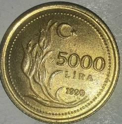 TÜRKİYE  1999   5000 LİRA