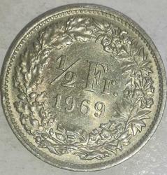 İSVİÇRE 1969  1/2 FRANK