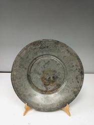 Antika Osmanlı Ermeni Yazılı Damgalı Bakır Tabak