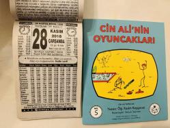 28 Kasım 2018 hediyelik orijinal Türkiye takvim yaprağı (Cin Ali kitabı hediyeli:)