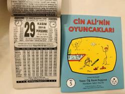 29 Kasım 2018 hediyelik orijinal Türkiye takvim yaprağı (Cin Ali kitabı hediyeli:)