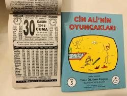 30 Kasım 2018 hediyelik orijinal Türkiye takvim yaprağı (Cin Ali kitabı hediyeli:)