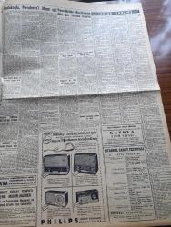 Milliyet Gazetesi - 13 Mayıs 1961 - Devrim Aleyhtarı Hadiseler Üzerine Cemal Gürsel Son Ve Kati İhtarını Yaptı - Bulgarlar Türk Güreşçisi Ömer Dikmen'i Kaçırdı - Anayasayı İhlal Davasında Esat Budakoğlu Adnan Menderes'i İtham Etti NATO Yardımı Uzun Vadeli Olacak -  Liseyi Bitirenin 4 Ay Az Askerlik Yapması İsteniyor - Silahlar Konuşuyor Oynayanlar Fikret Hakan Sadri Alışık - Bugünkü Burç Falınız - Yedek Öğretmenler Oy Kullanmayacak - Abdülcanbaz'ın Maceraları Çizgi Roman Çizen Turhan Selçuk - Cici Can Çizen Bedri - Allahlık Ali Bey Çizen Swan - Tombik Çizen Trog - Cisco Kid Çizen Jose Salinas Rod Reed - Johnny Hazard Çizen Frank Robbins - Demir Yumruk Çizen John C. Murphy - Maruf Bey Çizen Martin - Philips Radyo - Lefter Küçükandonyadis'in Milli Takımdan Af Talebi Kabul Edildi - Galatasaray Kulübünde İhtilaf Yok - Avrupa Basketbol Şampiyonasından Notlar Yazan Orhan Türel - Hamit Kaplan Grekoromende Güreşmeyecek - Şekerhilal Adana Demirspor Maçı