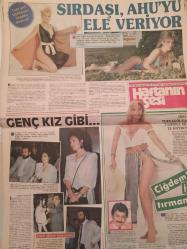 Haftanın Sesi Haftalık Magazin ve Siyasi Aktüalite Gazetesi - 23 Ekim 1987 - Sayı:43 - Çifte ihanet - Kadir İnanır - Sibel Turnagöl - Tarık Akan - Harika Avcı - Reha Süren - Sevtap Parman - Yine aldattı yine terk etti - Seher Şeniz - Moneer El Sheeva - Feysun Canatan - Hollandalı Dora - Mehmet Ali Ağca - Asım Ekren - Osman Yağmurdereli - Fikret Hakan - Belkıs Akkale - Hep güzeller mi sevilir? - Biz... Siz... Onlar... - Ajda Pekkan - Hilal Koray - Arkadaşım Yılmaz Güney - Hulki Saner - Bulmaca - AGORa - Mennan Gözdamla - Müzeyyen Senar - Bülent Ersoy - Ünal Narçın - Sevim Tuna - Filiz tuna - Küçük Ceylan - Lütfiye Yumlu - Nilüfer Özdemir - Nebahat Çehre - Taklitlerinizden Sakınınız - Kadir İnanır - Çiğdem İşbilir - Türkan Şoray - Emin And - Ahu Tuğba - Yeşim Soydan fotoğraf ve haberi - Gazete tam değildir sadece 10 sayfası mevcuttur