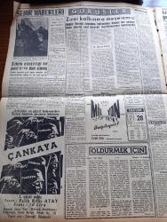 Dünya Gazetesi - 28 Aralık 1960 - Falih Rıfkı Atay Köşe Yazısı - Yassıada'da Mahkemelere Sürat Kazandırılacak - Atatürk'ün Ankara'ya İlk Ayak Basışının 41. Yıldönümü Coşkuyla Kutlanmıştır - 31. Kilometre Olayları Duruşması Başladı - Kağıt Fabrikaları Genel Müdürü Enver Atafırat Ve Arkadaşları Dün İzmit'te Yargılanırken Görünüyorlar - Menderes'in Sulama Kanalları Patladı - İstanbul'un Elektriği De Politikaya Alet Olmuş - Öldürmek İçin Yazan Jean Forton Yazı Dizisi - Cezayir'de Yeniden Çarpışmalar Oldu - Cumhuriyetçi Köylü Millet Partisi Dün Kurucu Meclise Katılacak Üyeleri Seçti - Zenci Şarkıcı Sammy Davis'in Sarışın Karısı Çocuk Bekliyor - Sahneden İdam Hücresine Yazan Sadi Tek Yazı Dizisi - Lindi Çizgi Roman - Roy Rogers Çizgi Roman - Yargıç Parker Çizgi Roman - Dr. Çat Çizen Bozz - Leonardo Da Vinci'nin Tablosunu 2 Milyon Dolara Satmadı - Fenerbahçe'yi Dün Naci Bostancı Çalıştırdı - Beşiktaş Cuma Akşamı Kampa Girecek - Spor Toto Tahmini -Galatasaray Futbol Takımı Dün Basketbol Oynadı