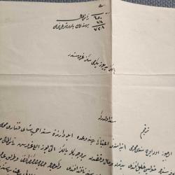 Elle Yazılmış Osmanlıca Velime Davetiyesi