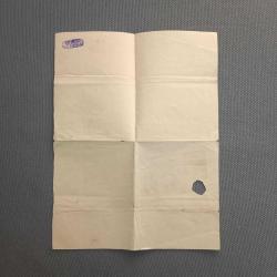 Elle Yazılmış Osmanlıca Velime Davetiyesi