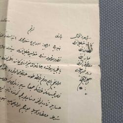 Elle Yazılmış Osmanlıca Velime Davetiyesi