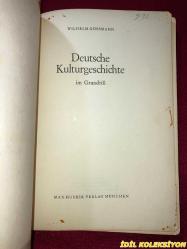DEUTSCHE KULTURGESCHICHTE IM GRUNDRISS / WILHELM GOSSMANN / MAX HUEBER VERLAG / ALMANCA KİTAP (KAT PLANINDA ALMAN KÜLTÜR TARİHİ)