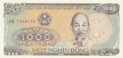Vietnam, 1000 Dong, Çil. 1988 Basımlı