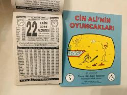 22 Ekim 2018 hediyelik orijinal Türkiye takvim yaprağı (Cin Ali kitabı hediyeli:)