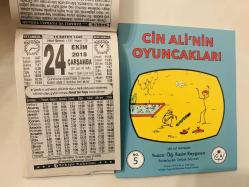 24 Ekim 2018 hediyelik orijinal Türkiye takvim yaprağı (Cin Ali kitabı hediyeli:)