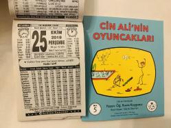 25 Ekim 2018 hediyelik orijinal Türkiye takvim yaprağı (Cin Ali kitabı hediyeli:)