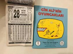 28 Ekim 2018 hediyelik orijinal Türkiye takvim yaprağı (Cin Ali kitabı hediyeli:)