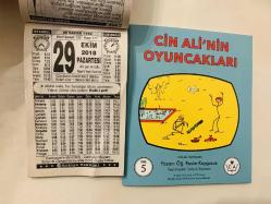 29 Ekim 2018 hediyelik orijinal Türkiye takvim yaprağı (Cin Ali kitabı hediyeli:)