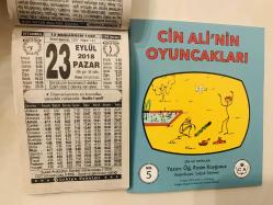 23 Eylül 2018 hediyelik orijinal Türkiye takvim yaprağı (Cin Ali kitabı hediyeli:)