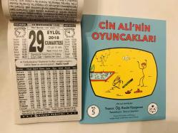 29 Eylül 2018 hediyelik orijinal Türkiye takvim yaprağı (Cin Ali kitabı hediyeli:)
