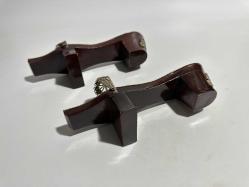 Takunya - Eskilerden Telkari İşi Ahşap Çift Takunya - BÜYÜK BOY