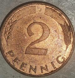 ALMANYA 1996  J     2 PFENNIG
