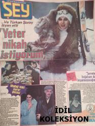 Şey Haftalık Aktüalite Sinema Tiyatro Müzik ve Magazin Gazetesi - 3 Şubat 1981 - Sayı:20 - ...ve Türkan Şoray isyan etti - ''Yeter nikah istiyorum'' - Meri Adlı - Rüçhan Adlı - Uludağ'daki karar gecesi - Söyleşi - Şeyin şeyinin şeyi çizgi romanı - Falınız ve burcunuzun sırları - Hülya Sözer - Yüksel Uzel - Fahrettin Aslan - Akın Uğurlu - Muammer Yeşil - Cemile Kutgün - Hülya Koçyiğit - Para tatlı geldi - Huysuz Virjin - Seyfi Dursunoğlu - Nil Burak - Fehim Paşa konağı - Bülent Ersoy - Ester Manisa - Yasemin Kamhi - Jeffi Kamhi - Gündüz Gedikoğlu - Coşkun Sabah - Reyhan Can fotoğraf ve haberi - Gazete tam değildir sadece 6 sayfası mevcuttur