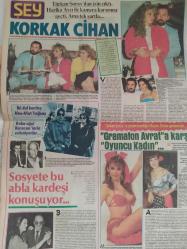 Şey Haftalık Aktüalite Sinema Tiyatro Müzik ve Magazin Gazetesi - 12 Eylül 1987 - Sayı:50 - Sibel Can yargılandı - Necmi Rıza Ahıskan - Müzeyyen Senar - Hamiyet Yüceses - Sevim Tanürek - DR. Alaaddin Yavaşça - Sevim Tuna - Safiye Ayla - Melahat Pars - Tuluğ Çizgen - Perran Kutman - Şevket altuğ - Nigar Uluerer - Sevtap Parman - PTT, AİDS'e karşı savaşıyor - Özlem Onursal - İbrahim Tatlıses - Sezer Güvenirgil - Talat Bulut - Aydan Şener - Merve İldeniz - Emin Alkut - İlyas Salman - Nazan Saatçi - Gülden Karaböcek - Gökhan Güney - Pakize Suda - Orhan Gencebay kaset reklamı - Cem Karaca kaset reklamı - Ayşe Mine - Müslüm Gürses - Mazhar Fuat Özkan - Sezen Aksu - Nilüfer Şenol Yorozlu - Rutkay Aziz - Nükhet Duru - Sezen Aksu - Nilüfer - Gökben - Apocan kaset reklamı - Müjde Ar - Mine Koldaş - Meral Sezgin-  Gönül Yazar - Yüksel Uzel - Serpil Çakmaklı - Yasemin Evcim - Neşe Aksoy - Türkan Şoray - Burçin Orhon - Cihan Ünal - Afet Tuğbay - Turgut Demirağ - Tam Takım Gazete
