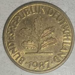 ALMANYA 1987 D  10   PFENNIG