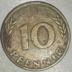 ALMANYA 1950 F    10   PFENNIG