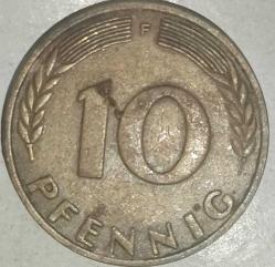 ALMANYA 1950 F   10   PFENNIG