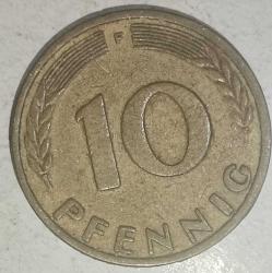 ALMANYA 1950 F  10   PFENNIG