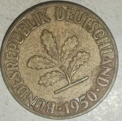 ALMANYA 1950 F  10   PFENNIG