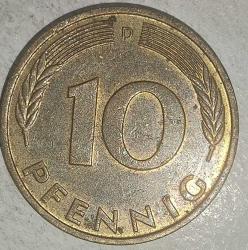 ALMANYA 1984 D     10   PFENNIG