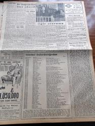 Dünya Gazetesi - 26 Ekim 1960 - Yassıada'da Divan Gizli Oturum Yaptı - Başsavcının Halen Görevli Bulunan Milli Emniyet Mensubu Tanıklarının Gizli Oturumda Dinlenmeleri İstedi - Athenagoras İfade Veriyor - 6 7 Eylül Davası - Adnan Menderes - Celal Bayar - İsmet İnönü'ye Tezahürat - Erzurum'da Cemal Gürsel Adalet Ne Derse O Olacaktır Dedi - Gençlere Kan Verdirmeyen Eski Demokrat Partili Doktor Bedri Bozoğlu Yargılandı - Türkiye Müşterek Pazar'a Alınmadı - Toprak Mahsulleri Ofisi Francalık Un Vermesi İstendi - Parisli Metres Yazan Jean Freustie Yazı Dizisi - A Milli Takım Namzetleri Beyoğluspor'u Yendi - İstanbul'un Nüfusu 1.902.488 e Ulaştı - Hürriyet Anıtının Yeri Tesbit Edildi - Grip İçin Yeni İlaç Bulundu - Sandra Çizgi Roman - Roy Rogers Çizgi Roman - Lindi Çizgi Roman - Yargıç Parker Çizgi Roman - Af Bayramdan Önce Çıkacak - İzmir Sabah Postası Gazetesi Başyazarı Orhan Rahmi Gökçe İfade Veriyor