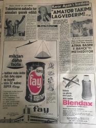 HÜRRİYET GAZETESİ 5 EKİM 1967 YIL :20 SAYI :6982--Evlatlık gittiği Almanya da işkence yapılıp tanınmayacak hale getirilen Nahide iyileşti ve aşık oldu --Kurtlu buğday işi ortalığı karıştırdı ---Dereli :Medeni Kanun düşmanlığı başladı dedi --Kıbrıslı Rumlar Savunma Bakanı Osman Örek in yeğenini kaçırıp üç gün hapsettiler --Demirel  ' İlmi Araştırmalar için 3 Milyar Lira Harcanacak --Tahta bacak Erdal ,çaldığı otomobille gezerken yakalandı --İki homoseksüel İngiliz İtalya da uygunsuz vaziyette  yakalandı ---Nuri Sesigüzel --Kemal Film :1967-1968 Film Listesini İftarla Sunar ---Takımların saha da tur atmaları yasak edildi --Amatör takımı Lağvederim ---Atina Basını Fenerbahçe yi Methediyor ---5 Liralık Peruka Bile Var --Yunan cuntasına kafa tutan  kadın gazeteci evinde hapsedildi --Denktaş ,Kıbrıs Davasının Yeni Bir Planla Ele Alınmasını İstedi ---Evlat edinmek isteyen zengin Amerikalı kız seçimine bugün başlıyor ---