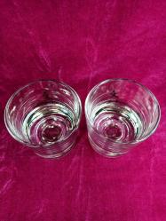 VINTAGE JOHNNIE WALKER BİR ÇİFT CAM VİSKİ BARDAĞI